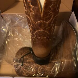 Leather cowboy boots for big/tall